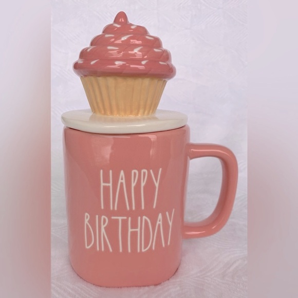 Rae Dunn Happy Birthday Mug with Cupcake Lid - Picture 2 of 8
